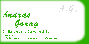 andras gorog business card